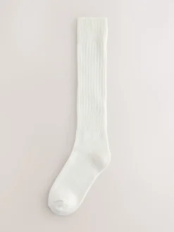Crème - Lot de 1 paires de chaussettes longues souples