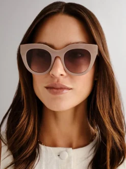 Crème - Lunettes de soleil Le Specs Air Cœur