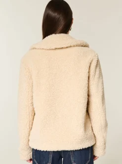 Crème - Manteau Hollister en fausse fourrure