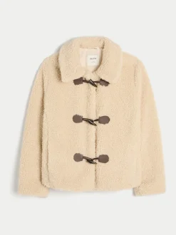 Crème - Manteau Hollister en fausse fourrure