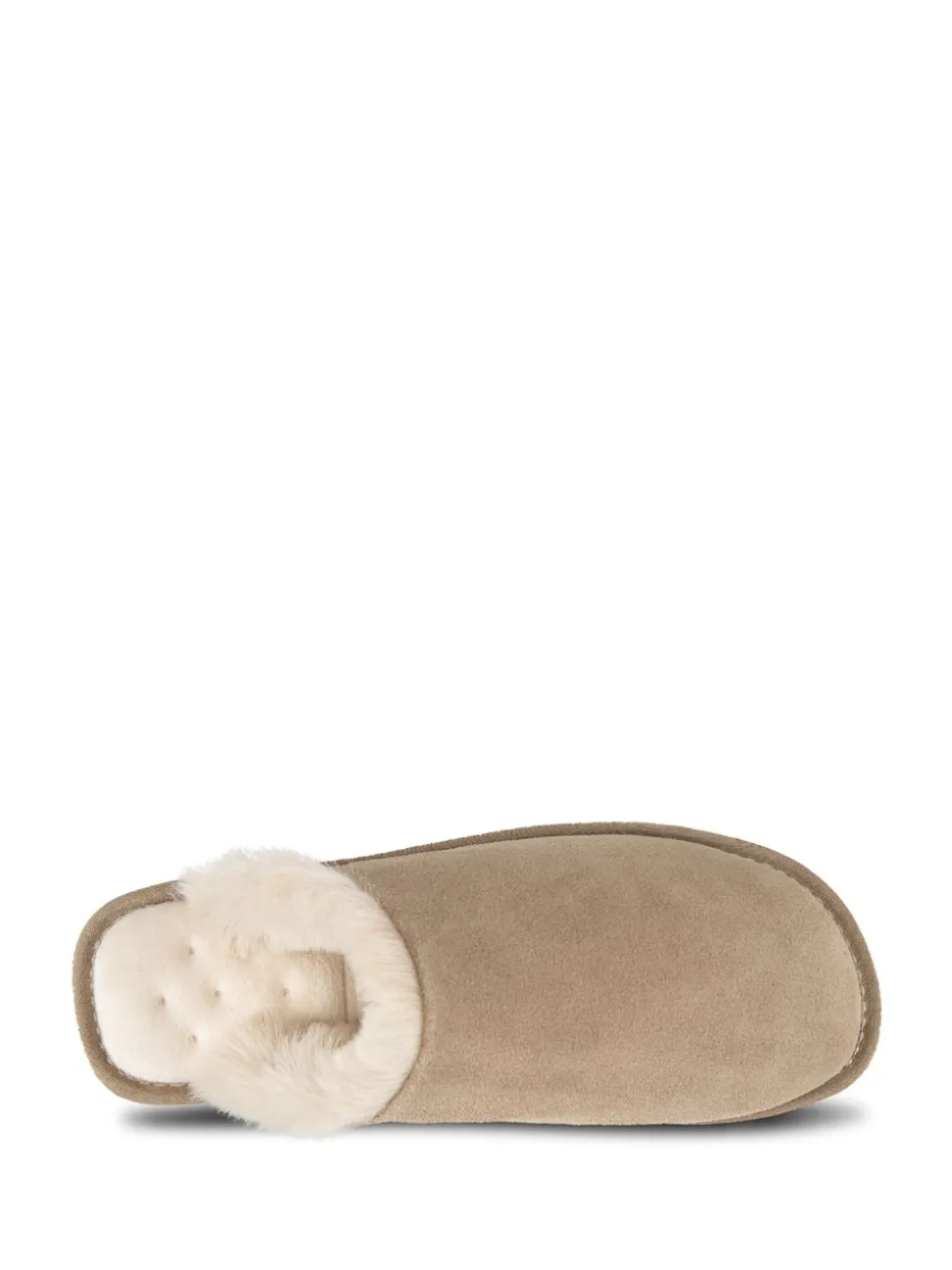 Crème - Mules Totes Isotoner en daim véritable pour femme avec déperlant