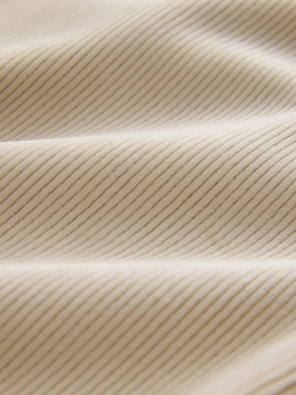 Crème - Pantalons en velours côtelé doux à jambe large