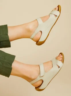 Crème - Pavers Sandales à fermeture tactile pour femme