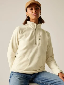 Crème - Polaire Regatta Frankie femme à demi-fermeture éclair