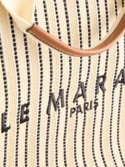 Crème - Sac à bandoulière en toile structurée