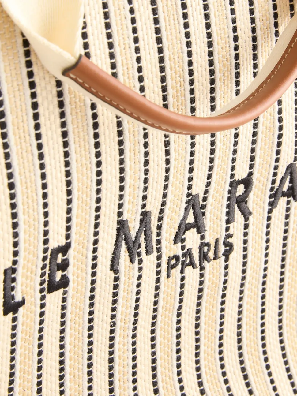 Crème - Sac à bandoulière en toile structurée