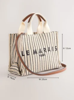 Crème - Sac à main en toile