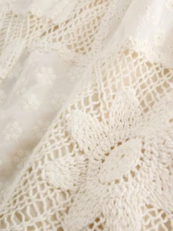 Crème - Short d’été au crochet