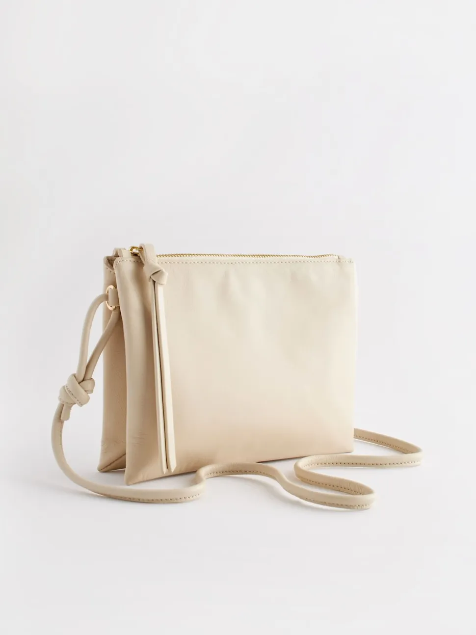 Crème ivoire - Sac à bandoulière en cuir