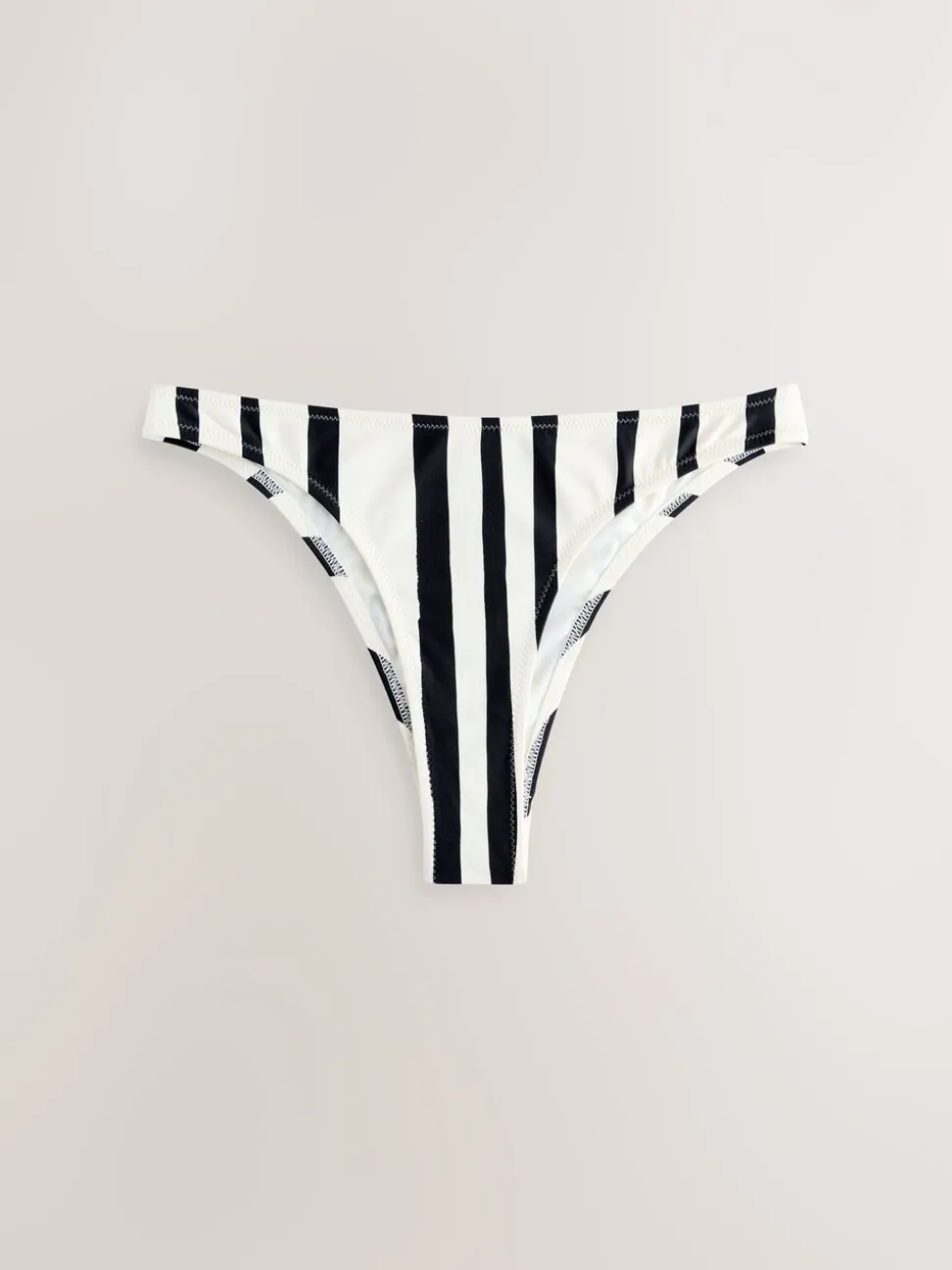 Crème/noir à rayures - Bas de bikini brésilien haut