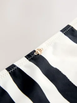 Crème/noir à rayures - Bas de bikini brésilien haut