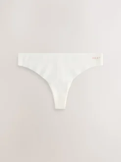 Crème/Rose/Noir - Lot de 3 culottes en coton majoritaire sans VPL