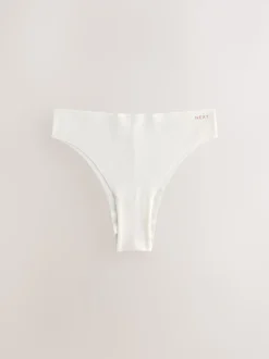 Crème/Rose/Noir - Lot de 3 culottes en coton majoritaire sans VPL
