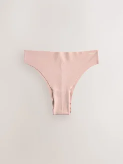 Crème/Rose/Noir - Lot de 3 culottes en coton majoritaire sans VPL