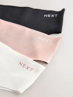 Crème/Rose/Noir - Lot de 3 culottes en coton majoritaire sans VPL