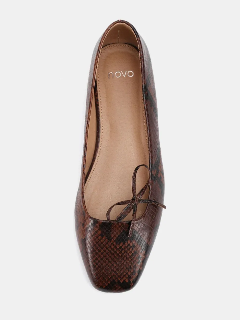 Écru - Ballerines Novo Camilla à nœud asymétrique