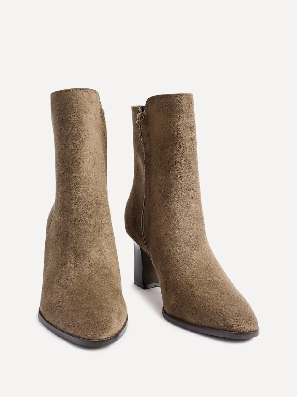 Écru - Bottes Linzi Thorn à talons carrés empilés