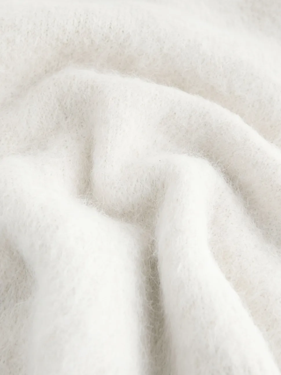écru - Cardigan à nœud en velours tricoté avec laine