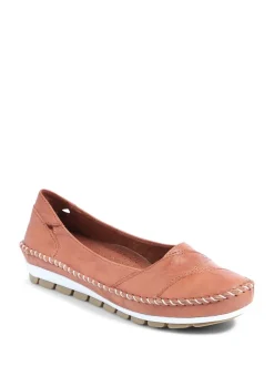 Écru - Chaussures Pavers en cuir à enfiler blanches