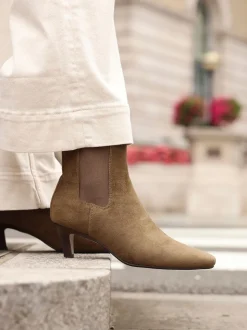 Écru - Linzi Bottes Ritual à talons chaton Chelsea