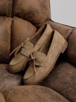 Écru - Mocassins Linzi Vanish à enfiler avec détails en dentelle