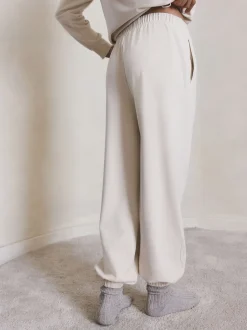 écru - Pantalon de jogging en polaire