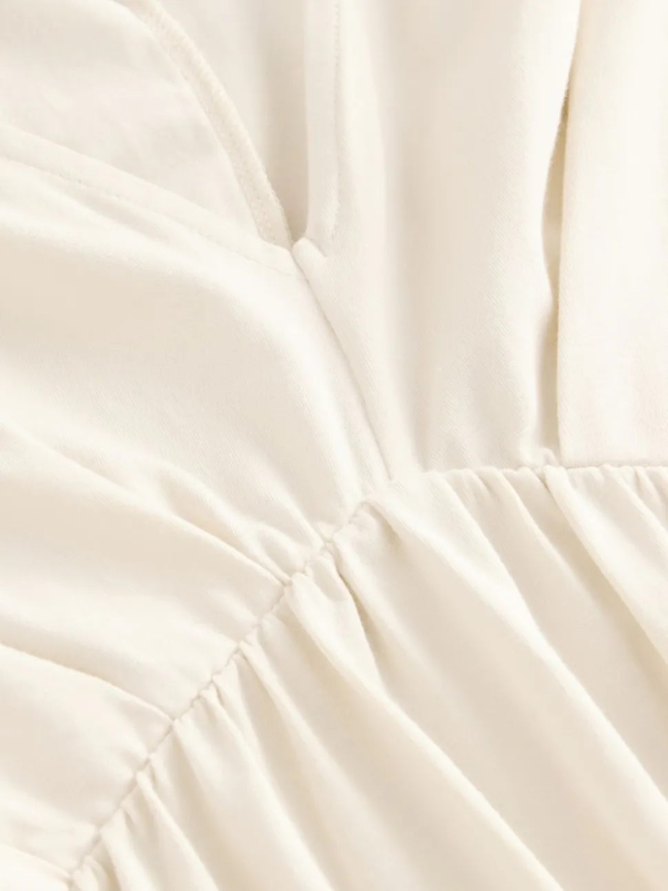 écru - Robe longue caftan en jersey