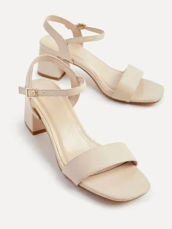 Écru - Sandales Linzi Darcie à talons bas et épais