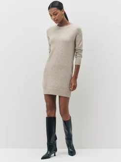 Écru - Vero Moda Peignoir en tricot à col rond et au toucher doux