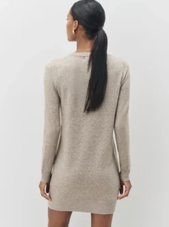 Écru - Vero Moda Peignoir en tricot à col rond et au toucher doux