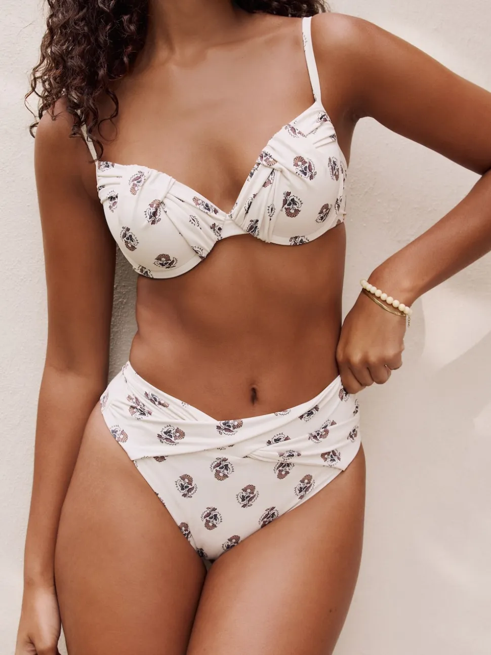 Écru wood block - Bas de bikini