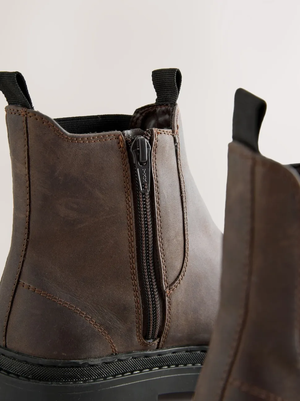 Cuir huilé marron chocolat - Chelsea Bottes/Bottines Forever Comfort® à bout rond