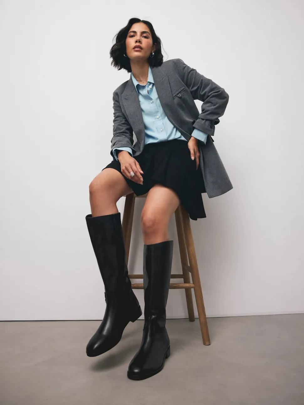 Cuir noir - Bottes d’équitation plates Forever Comfort®