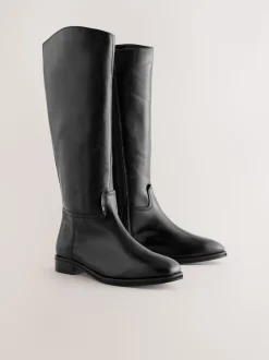 Cuir noir - Bottes d’équitation Forever Comfort® Coupe standard avec mollet large