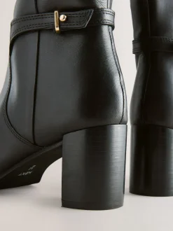 Cuir noir - Bottes hauteur genou à finitions matérielles Forever Comfort®