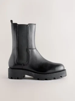 Cuir noir - Bottines Forever Comfort® Chelsea à semelles épaisses