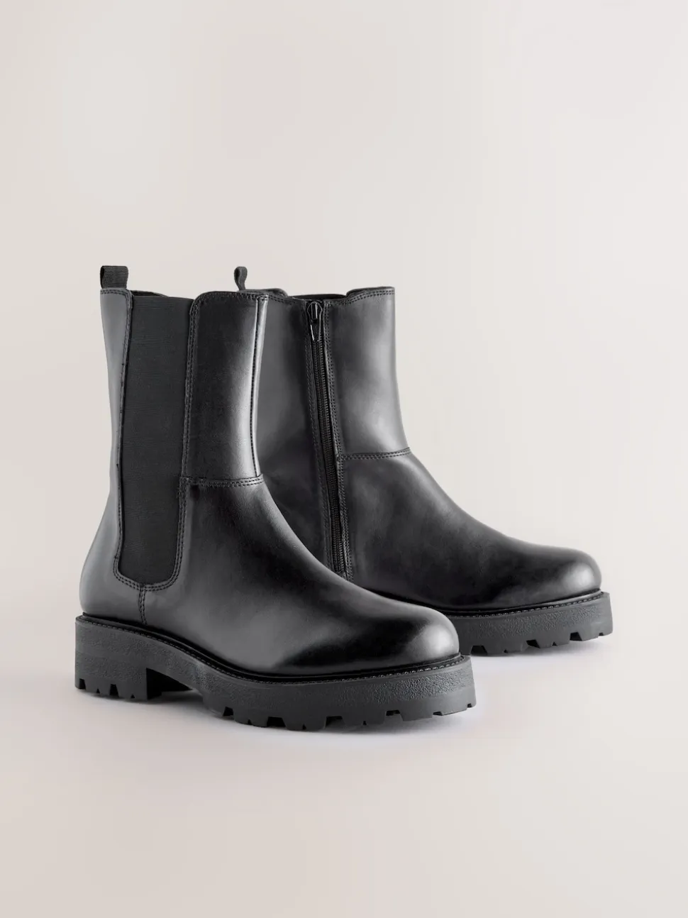 Cuir noir - Bottines Forever Comfort® Chelsea à semelles épaisses