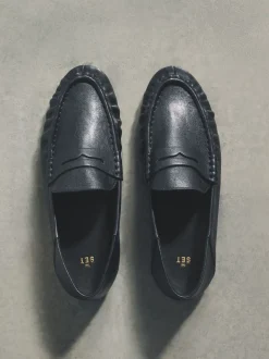 Cuir noir - Mocassins The Set Premium en daim