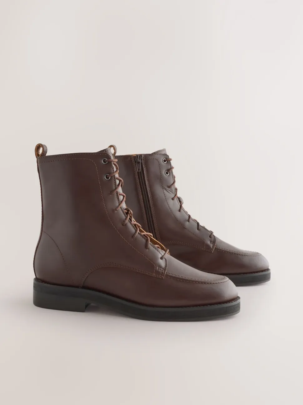 Cuir rouge bourgogne - Bottines Forever Comfort® à lacets