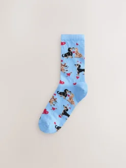 Cœur de chien bleu marine/gris - Paquet de chaussettes de cheville 4
