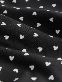Cœur noir/rouge - Culotte pour règles abondantes 2 Pack