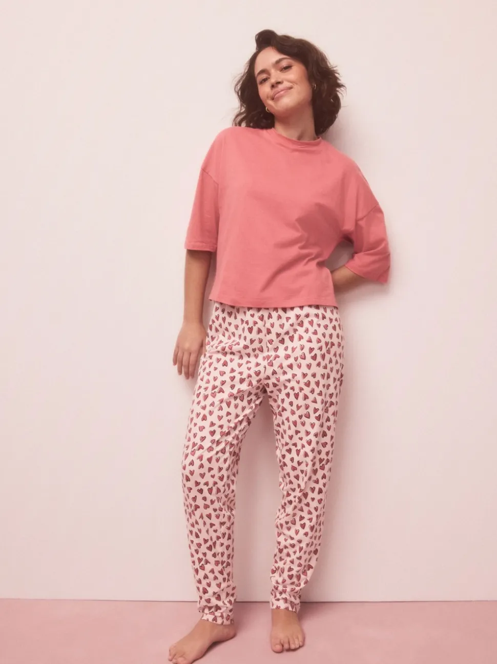Cœur rouge - Pyjama à manches courtes