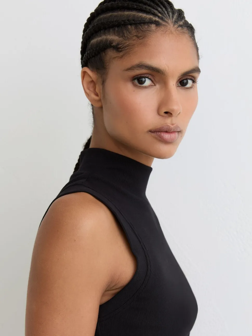 Débardeur Reiss Simone à col montant en coton extensible