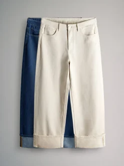 Denim - The Set lot de 2 Jean Denim Jambe large à revers
