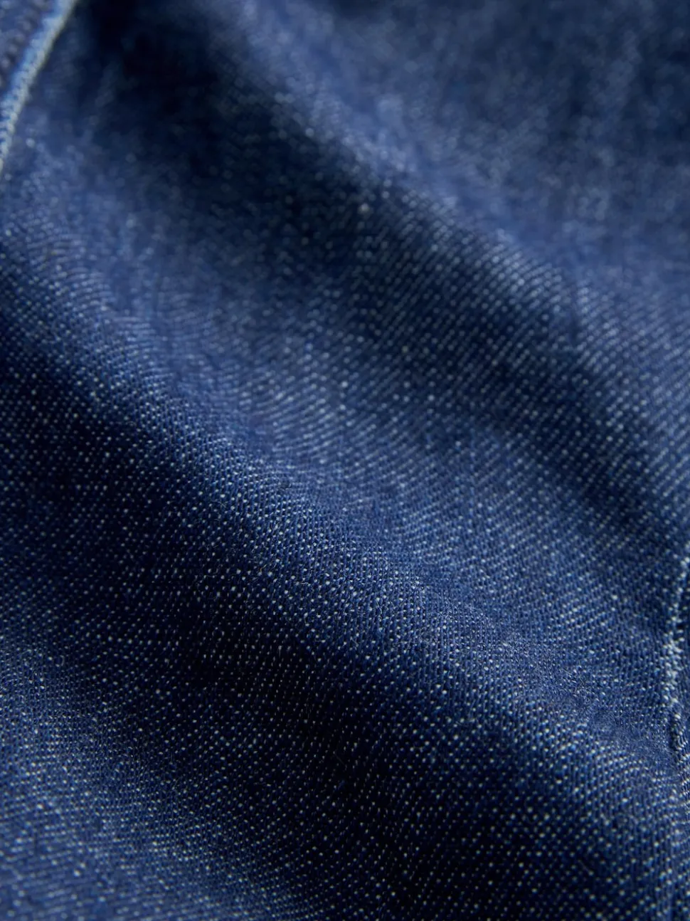 Délavage bleu - Chemise en denim ajustée à manches longues à taille cintrée