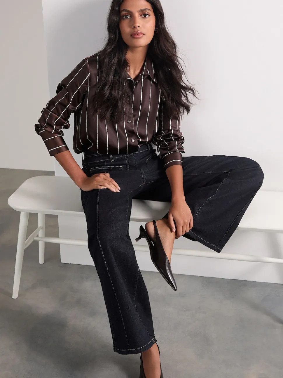 Délavage bleu - Jean Ample Slim Lift and Shape