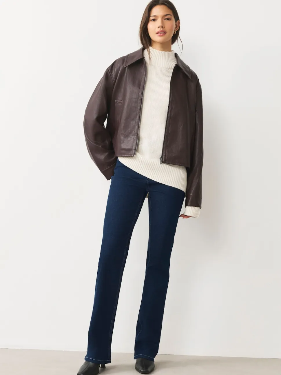 Délavage bleu - Jean bootcut Extensible taille Milieu