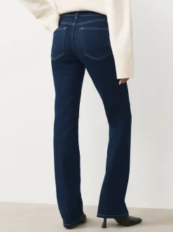 Délavage bleu - Jean bootcut Extensible taille Milieu