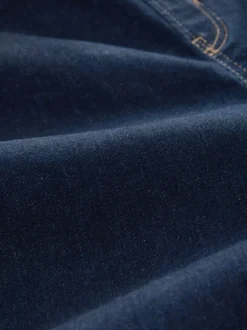 Délavage bleu - Jean extensible à enfiler à jambe large taille haute