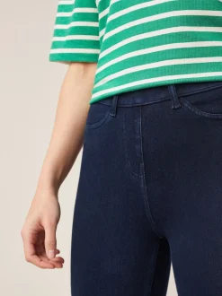 Délavage bleu - Leggings courts en jersey
